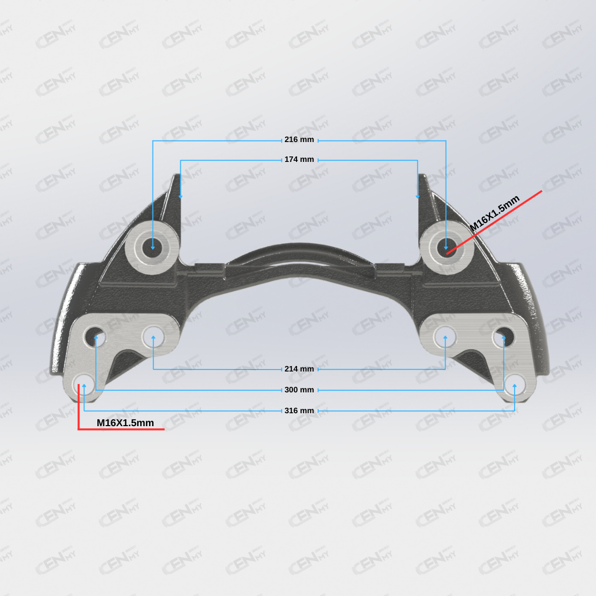 CENMY-6000028 Kaliper Taşıyıcı Kızak - 17.5