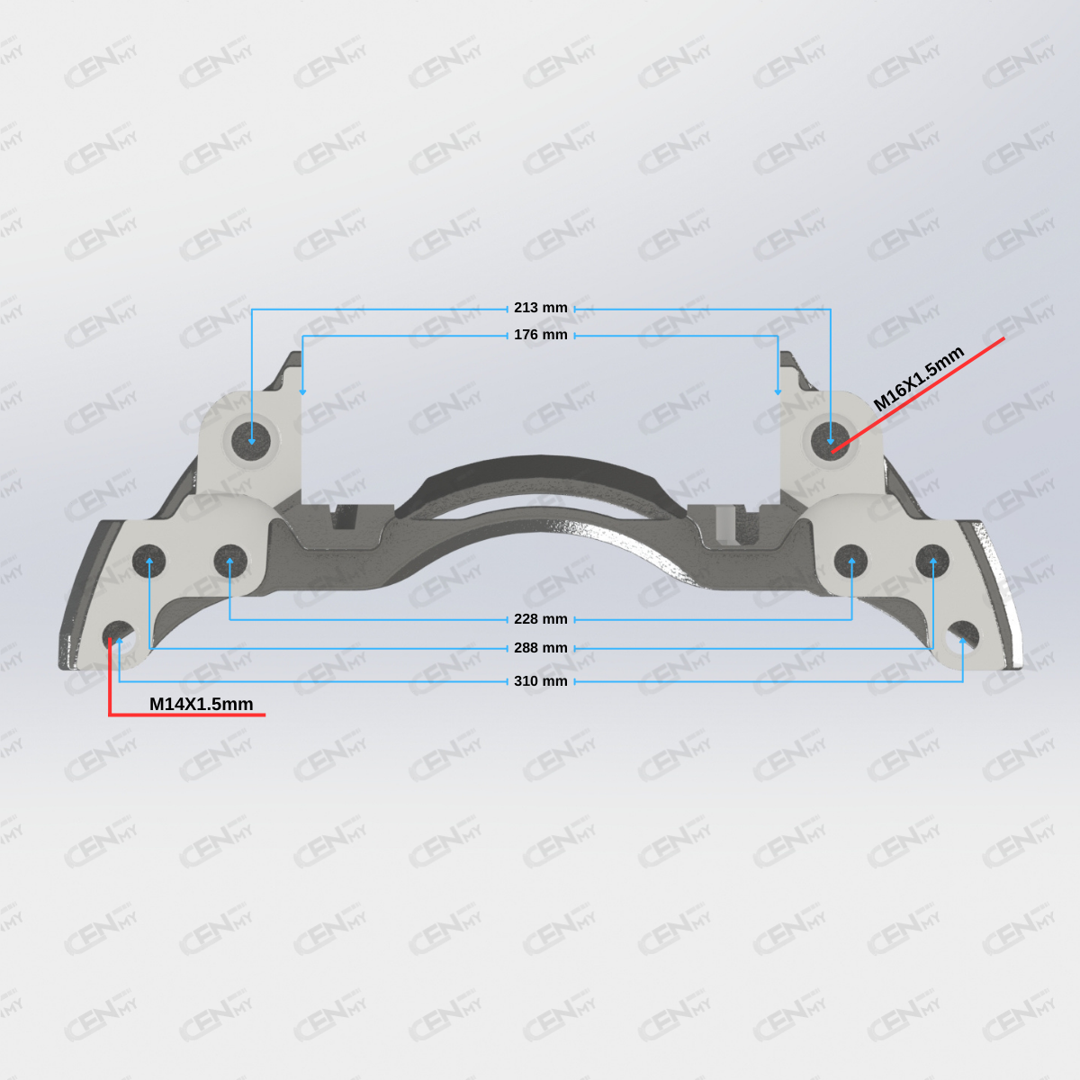 CENMY-6000045 Kaliper Taşıyıcı Kızak - Sağ - 17.5