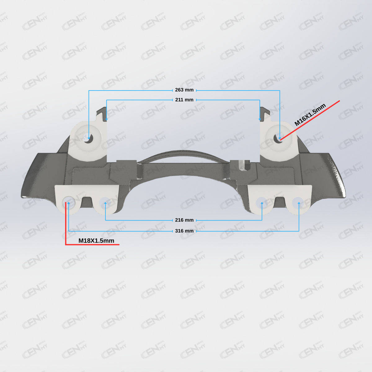 CENMY-6000047 Kaliper Taşıyıcı Kızak - Sağ - 22.5